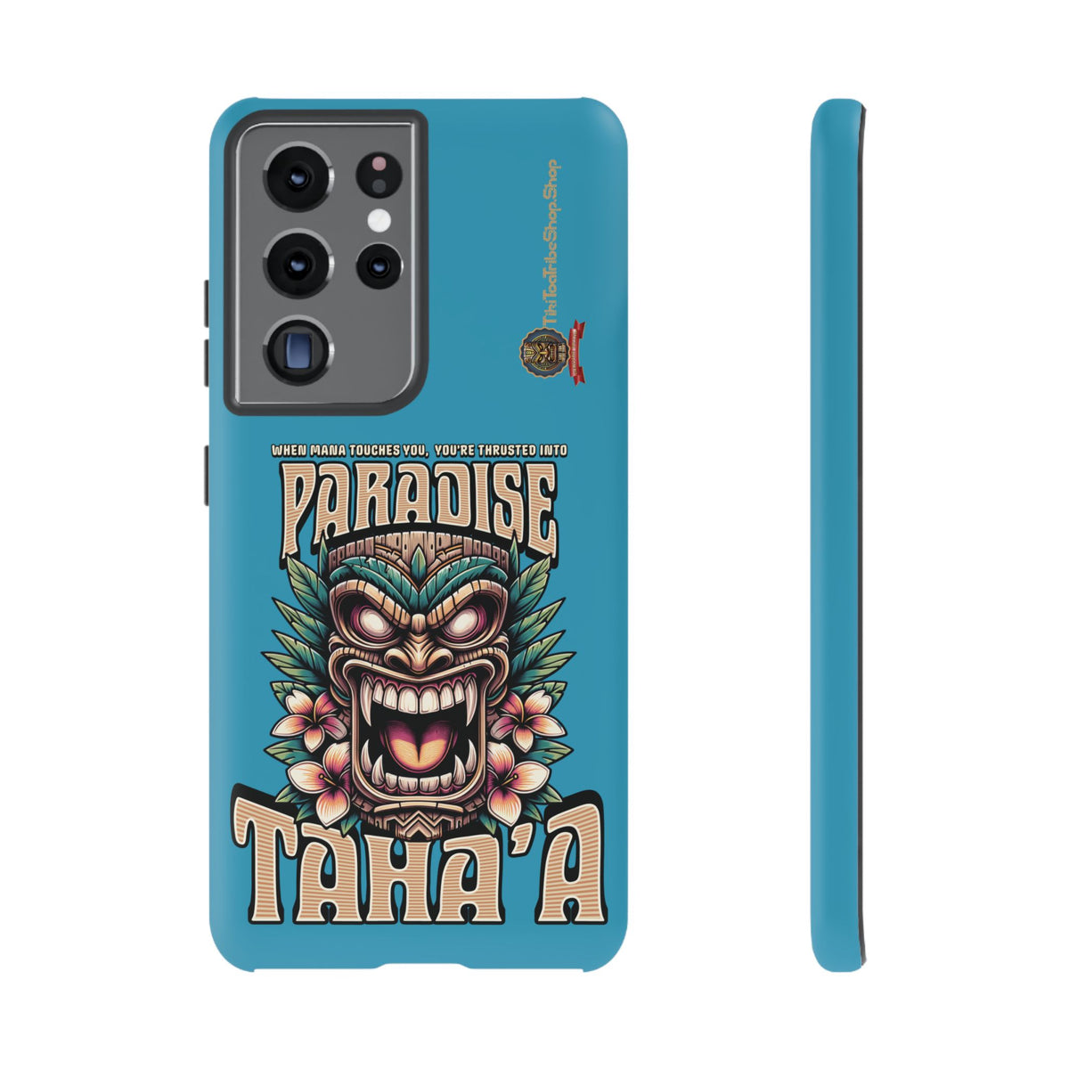 Tahaa – Coque Antichoc Premium « Tiki Féroce » | Design Tribal & Protection Maximale