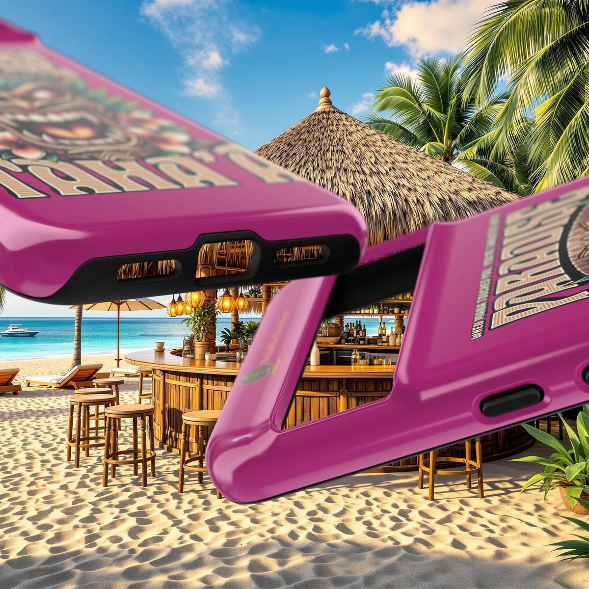Tahaa – Coque Antichoc Premium « Tiki Féroce » | Design Tribal & Protection Maximale