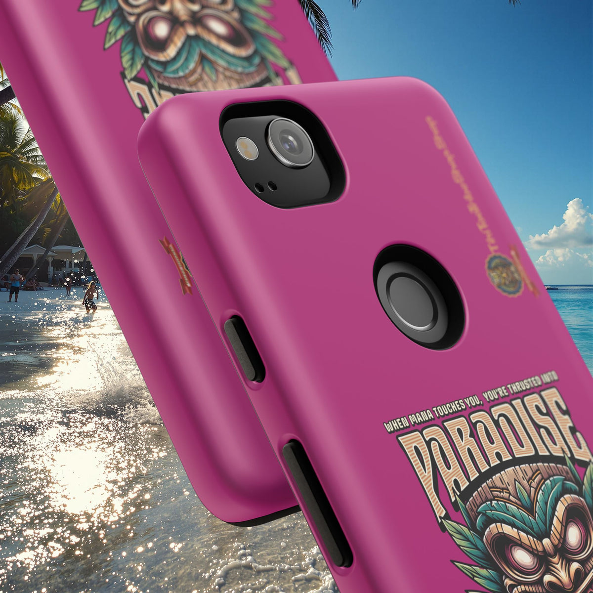 Tahaa – Coque Antichoc Premium « Tiki Féroce » | Design Tribal & Protection Maximale