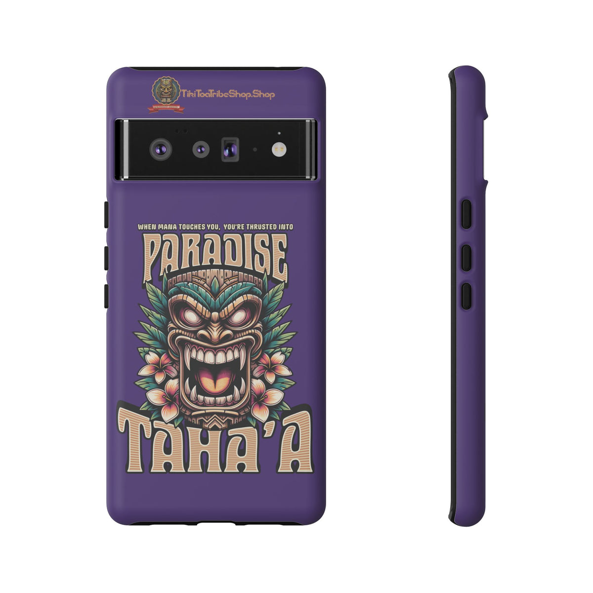 Tahaa – Coque Antichoc Premium « Tiki Féroce » | Design Tribal & Protection Maximale