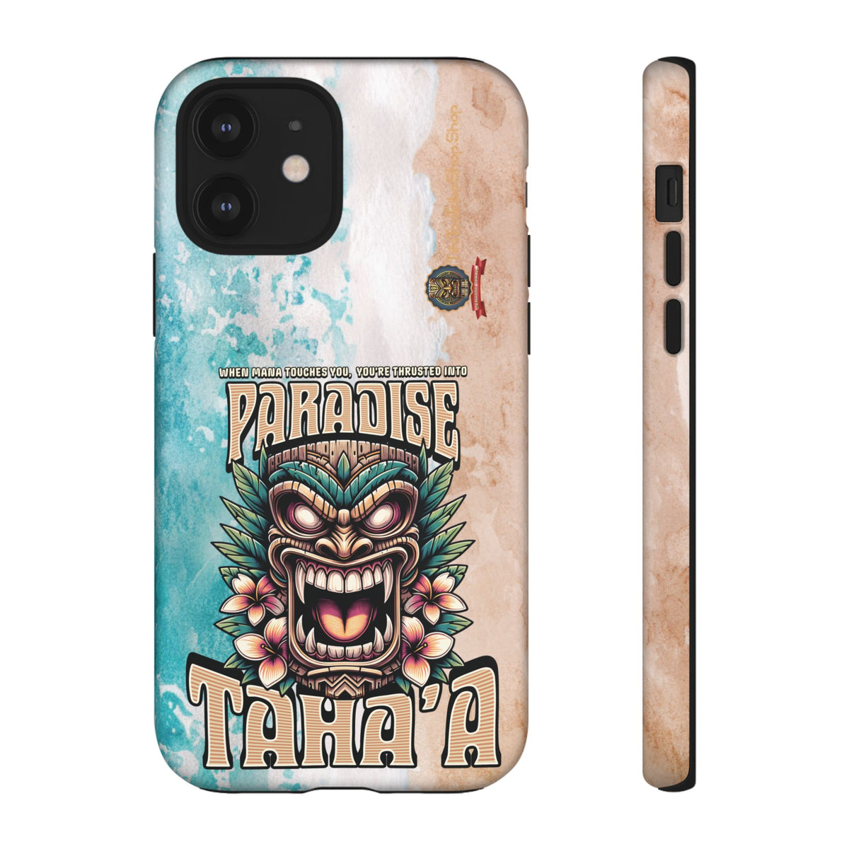 Tahaa – Coque Antichoc Premium « Tiki Féroce » | Design Tribal & Protection Maximale