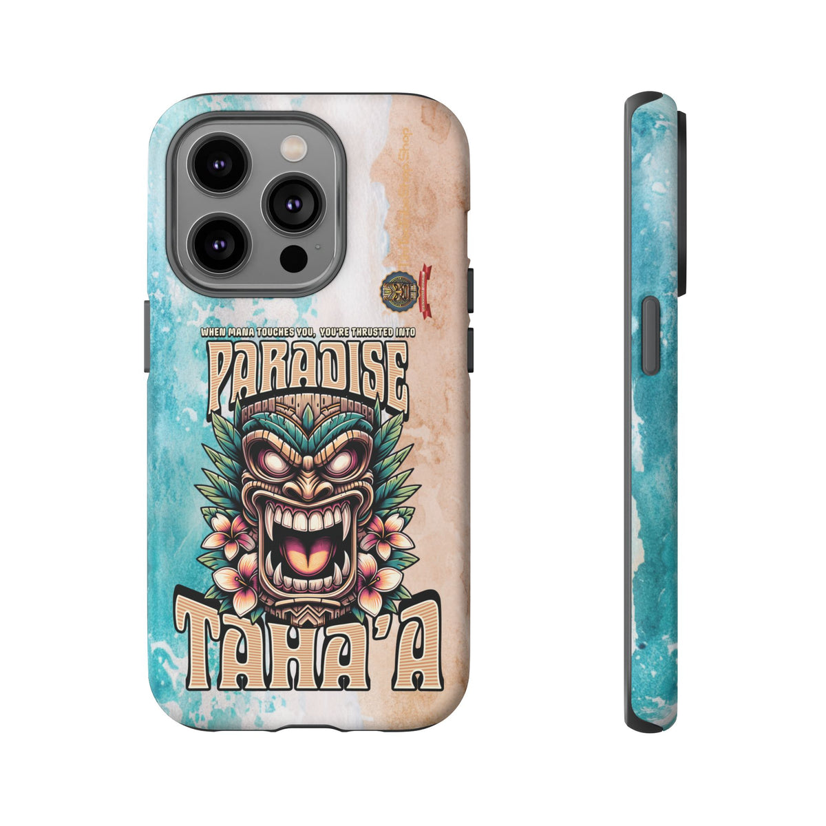 Tahaa – Coque Antichoc Premium « Tiki Féroce » | Design Tribal & Protection Maximale