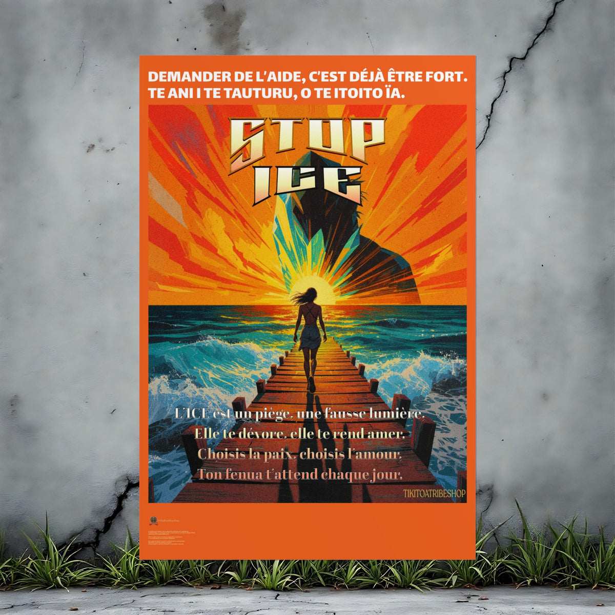 Posters Anti-ICE Polynésie – Affiches de Sensibilisation Contre la Drogue “Paruru i te ora – Brisons les chaînes de l’ICE”