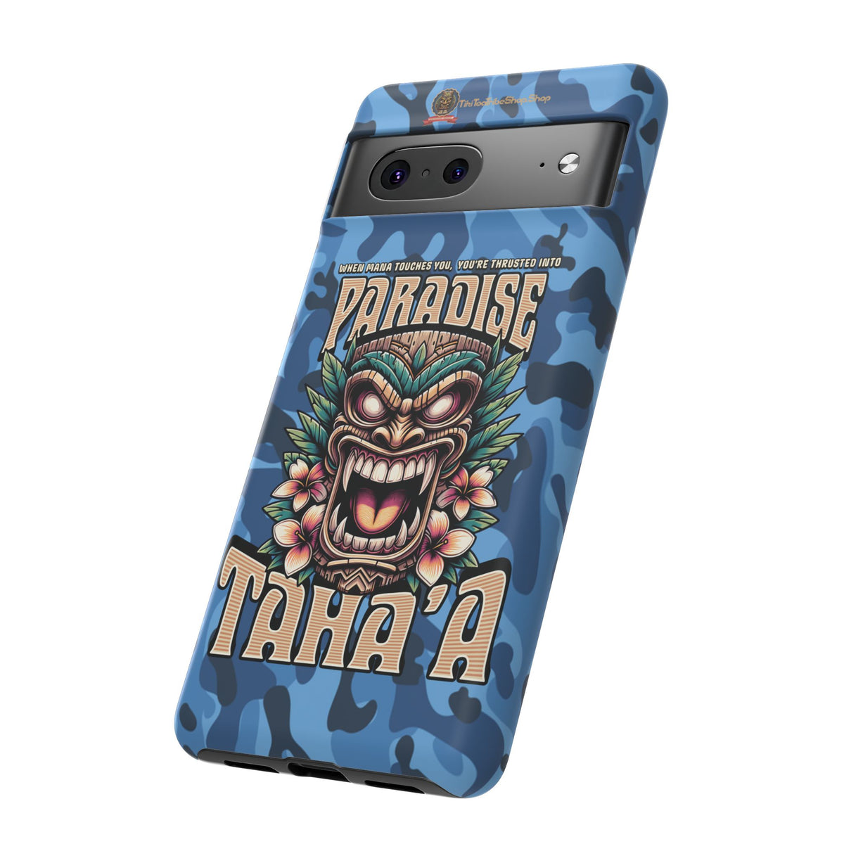 Tahaa – Coque Antichoc Premium « Tiki Féroce » | Design Tribal & Protection Maximale