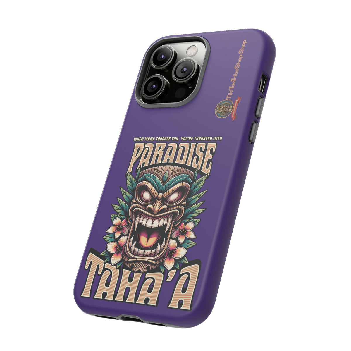 Tahaa – Coque Antichoc Premium « Tiki Féroce » | Design Tribal & Protection Maximale