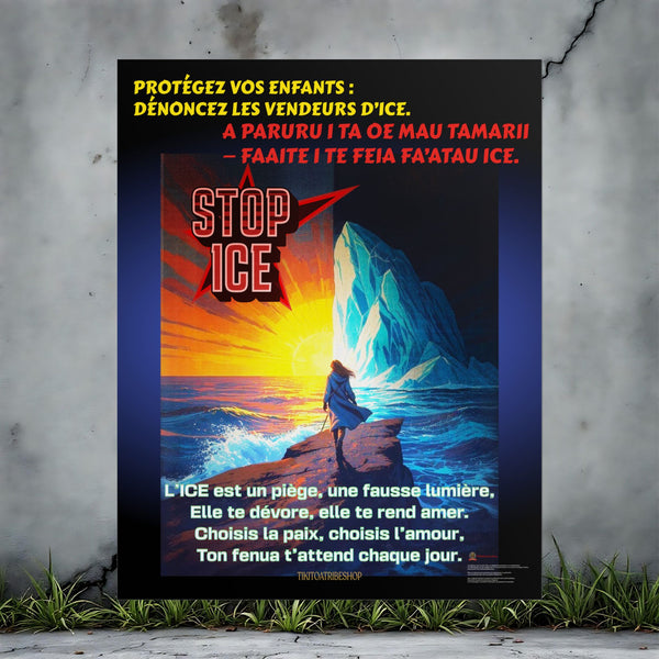 Posters Anti-ICE Polynésie – Affiches de Sensibilisation Contre la Drogue “Paruru i te ora – Brisons les chaînes de l’ICE”