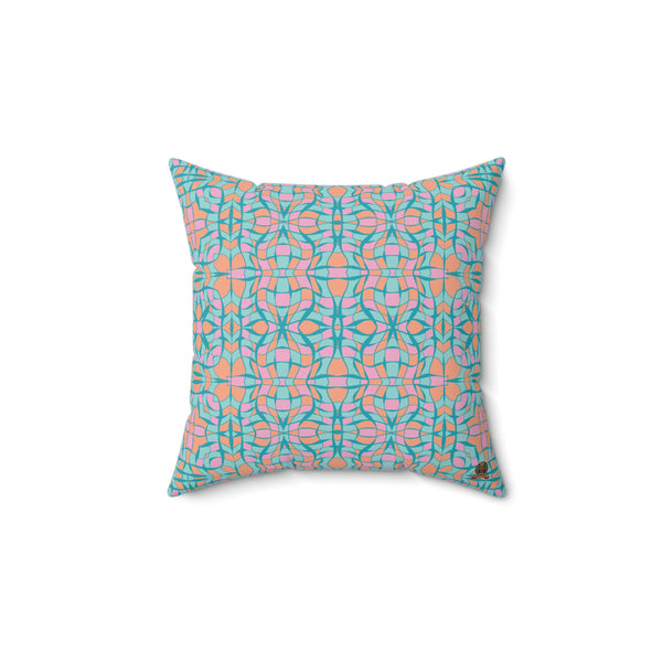 Géométrique Abstrait :  Corail Turquoise Déco