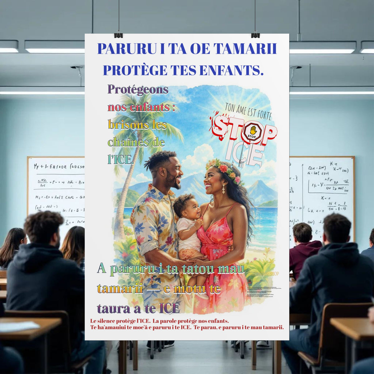 Posters Anti-ICE Polynésie – Affiches de Sensibilisation Contre la Drogue “Paruru i te ora – Brisons les chaînes de l’ICE”