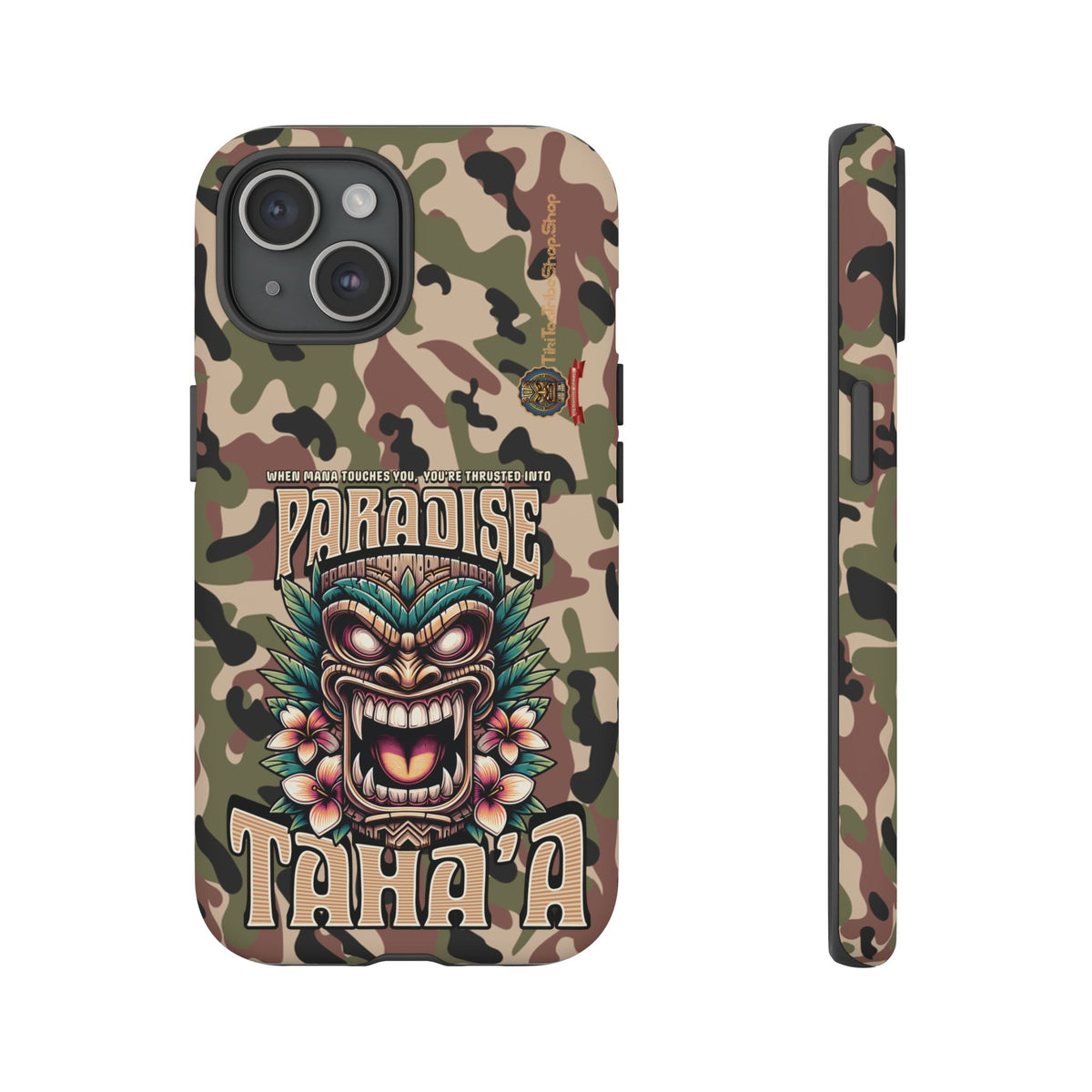 Tahaa – Coque Antichoc Premium « Tiki Féroce » | Design Tribal & Protection Maximale