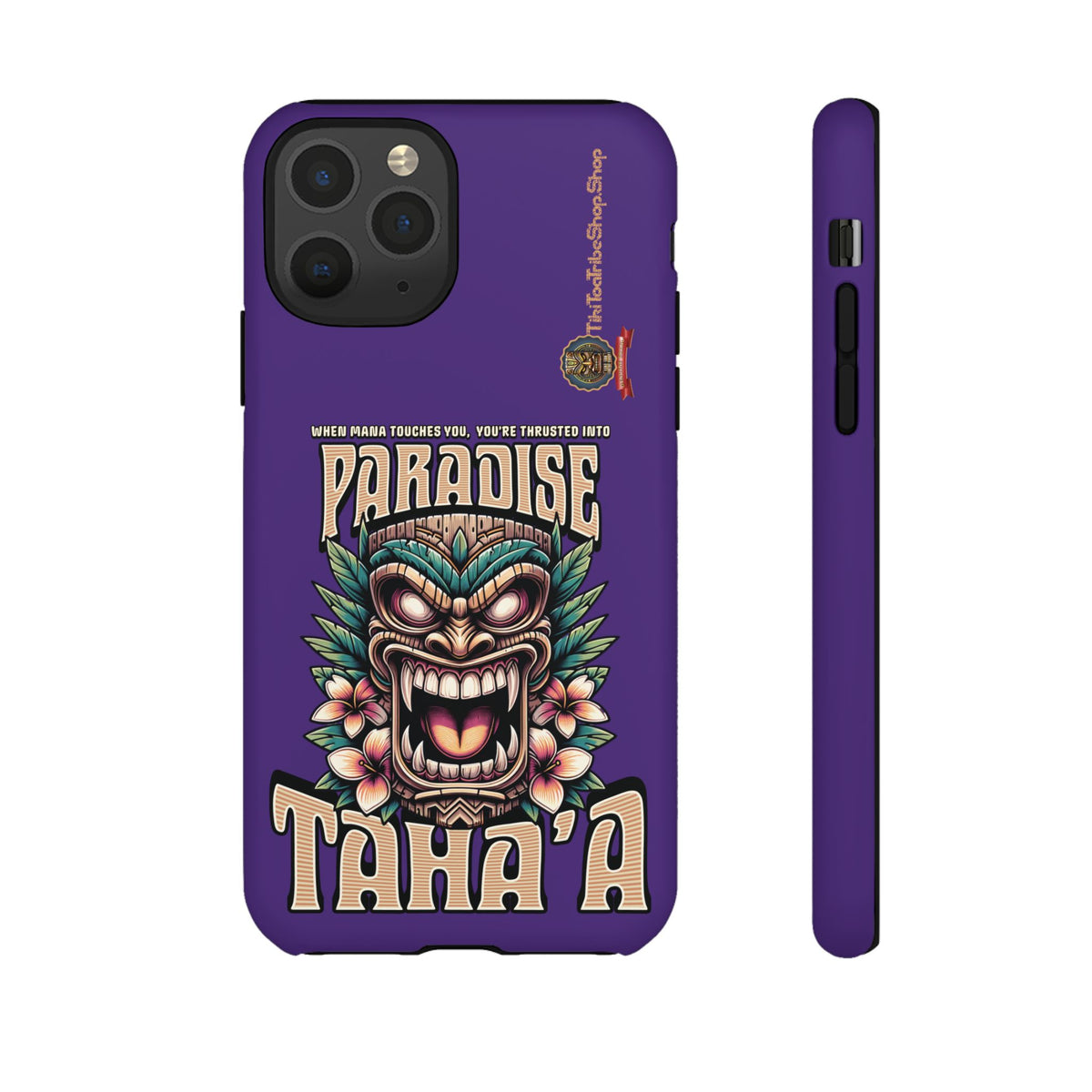 Tahaa – Coque Antichoc Premium « Tiki Féroce » | Design Tribal & Protection Maximale