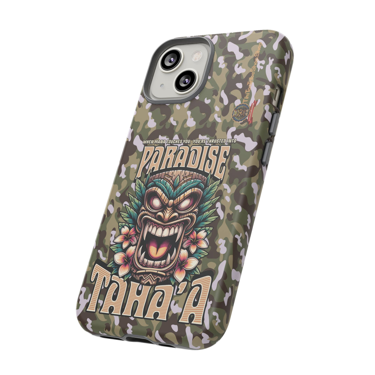 Tahaa – Coque Antichoc Premium « Tiki Féroce » | Design Tribal & Protection Maximale