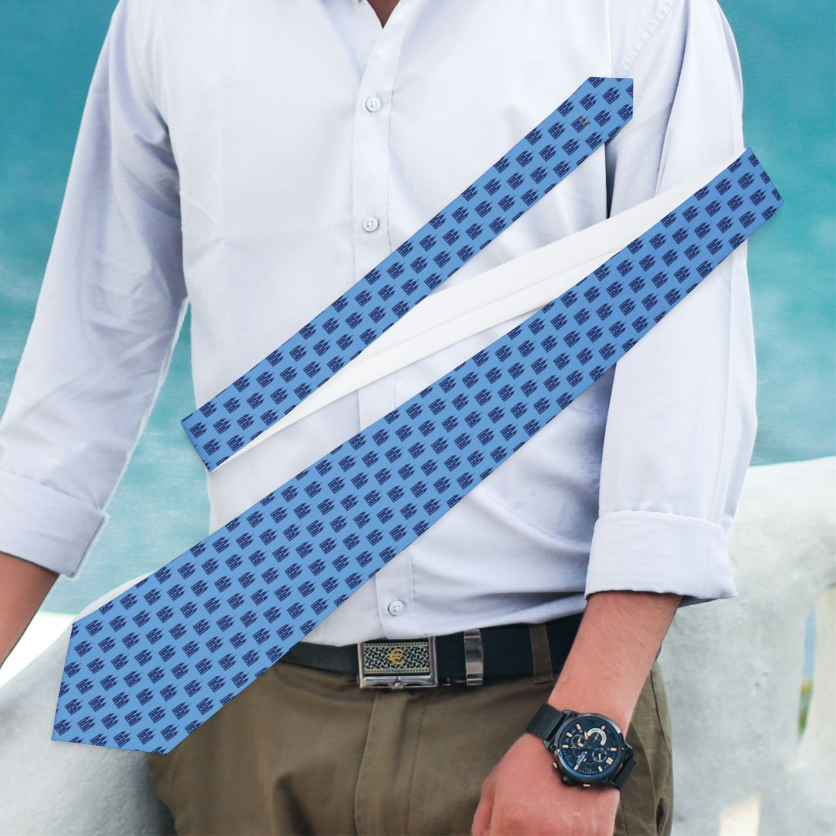Temple &amp; Moroni Inspiration Tie 