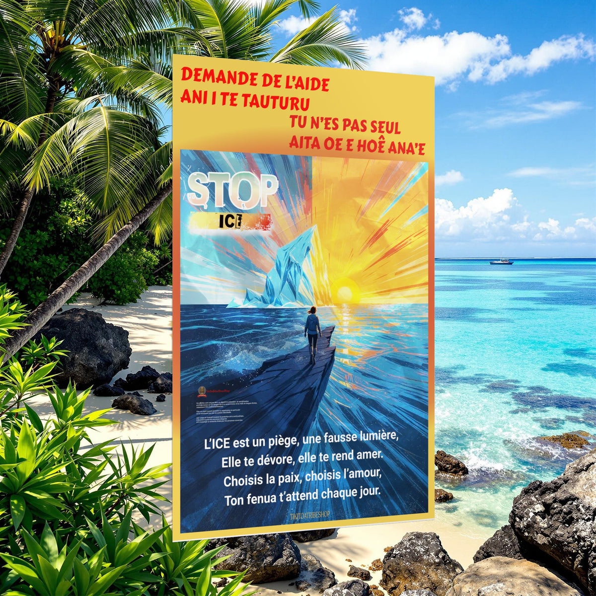 Posters Anti-ICE Polynésie – Affiches de Sensibilisation Contre la Drogue “Paruru i te ora – Brisons les chaînes de l’ICE”