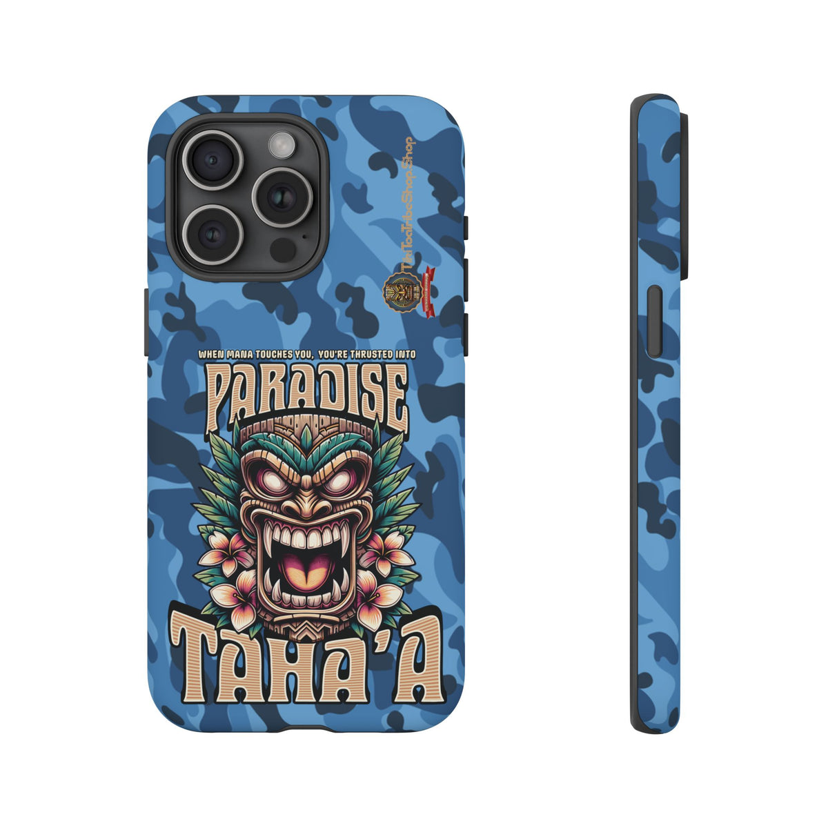 Tahaa – Coque Antichoc Premium « Tiki Féroce » | Design Tribal & Protection Maximale