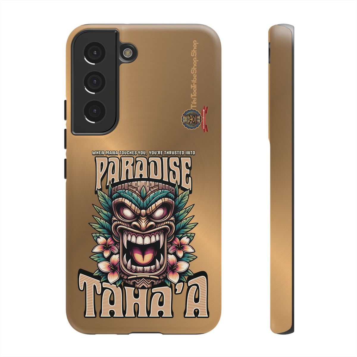 Tahaa – Coque Antichoc Premium « Tiki Féroce » | Design Tribal & Protection Maximale