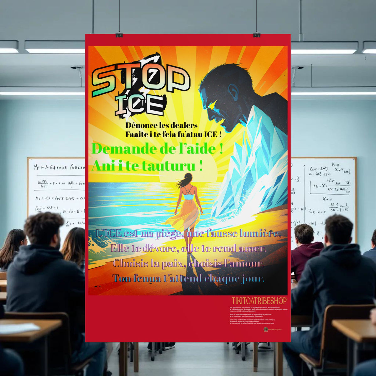 Anti-ICE Polynésie – Affiches de Sensibilisation Contre la Drogue “Paruru i te ora – Brisons les chaînes de l’ICE”
