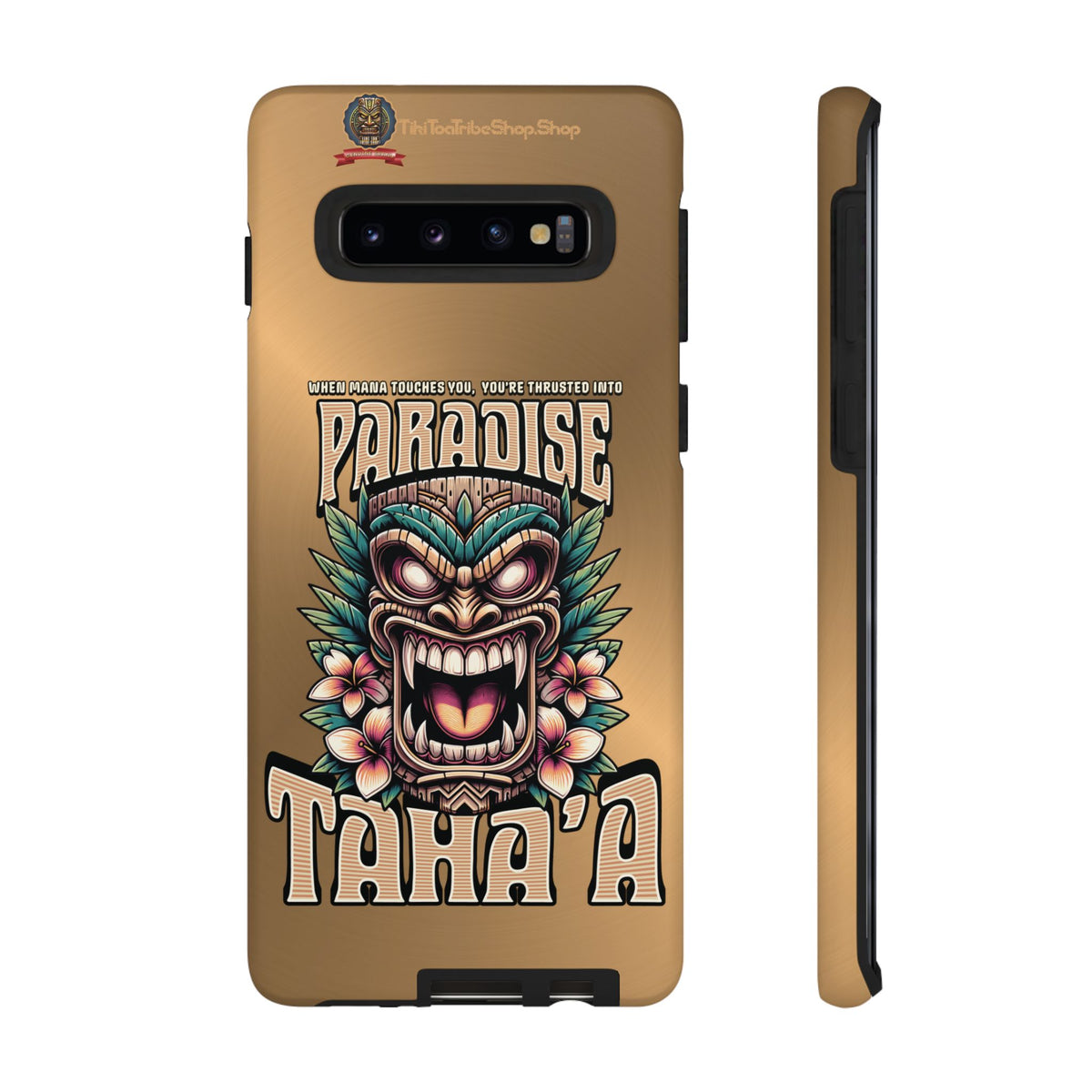 Tahaa – Coque Antichoc Premium « Tiki Féroce » | Design Tribal & Protection Maximale