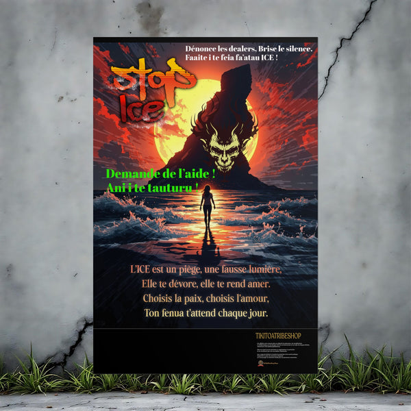 Posters Anti-ICE Polynésie – Affiches de Sensibilisation Contre la Drogue “Paruru i te ora – Brisons les chaînes de l’ICE”