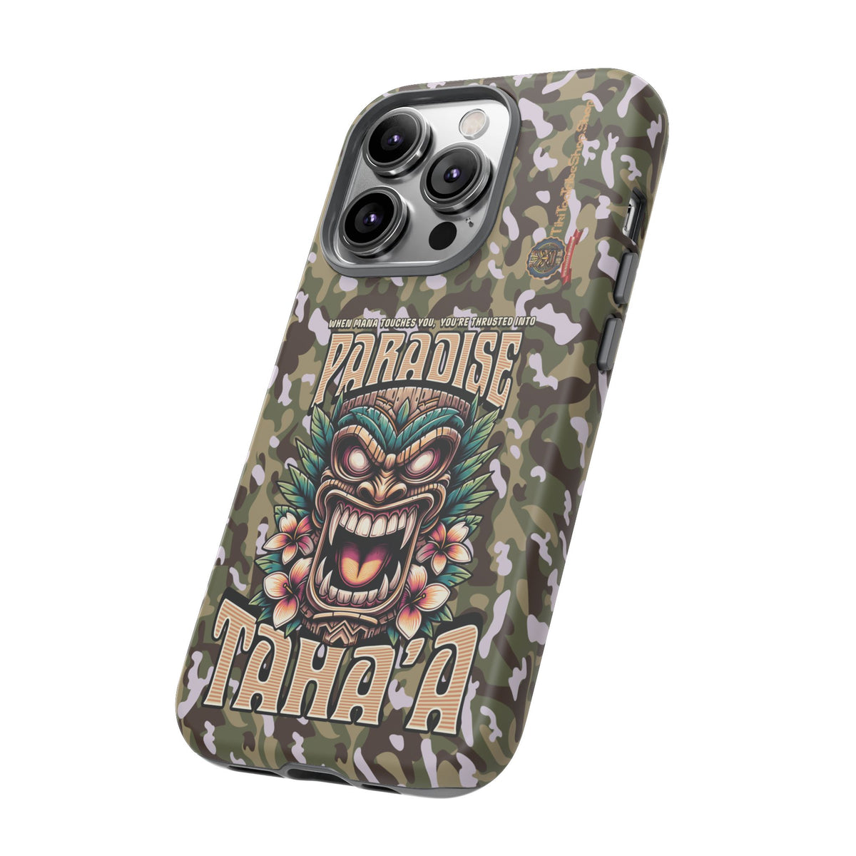Tahaa – Coque Antichoc Premium « Tiki Féroce » | Design Tribal & Protection Maximale
