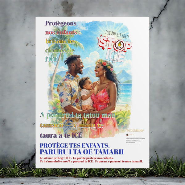 Posters Anti-ICE Polynésie – Affiches de Sensibilisation Contre la Drogue “Paruru i te ora – Brisons les chaînes de l’ICE”