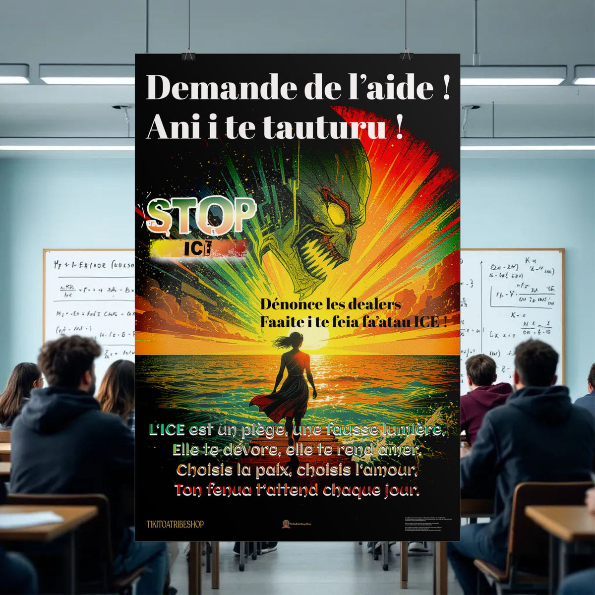 Posters Anti-ICE Polynésie – Affiches de Sensibilisation Contre la Drogue “Paruru i te ora – Brisons les chaînes de l’ICE”