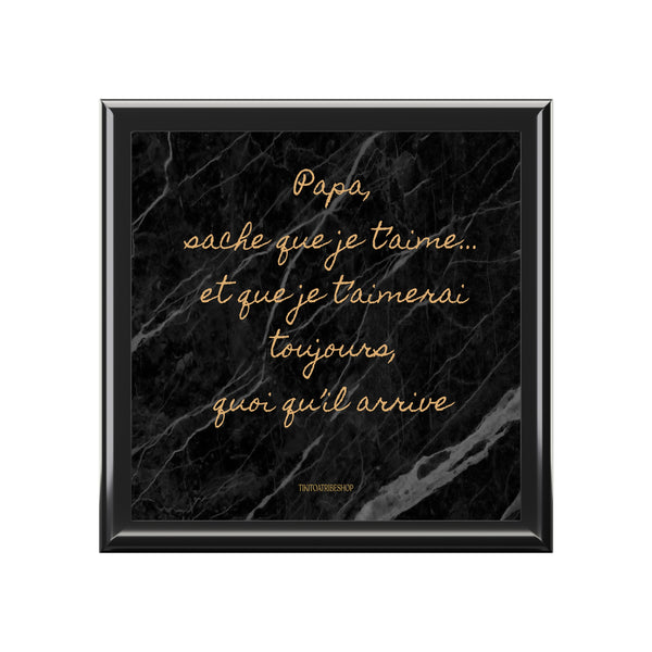 Coffret à Bijoux en bois noble avec carreaux céramique