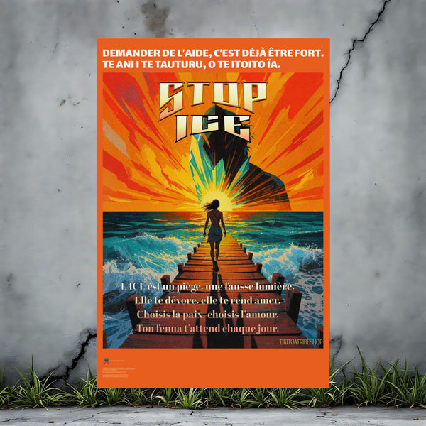 Posters Anti-ICE Polynésie – Affiches de Sensibilisation Contre la Drogue “Paruru i te ora – Brisons les chaînes de l’ICE”