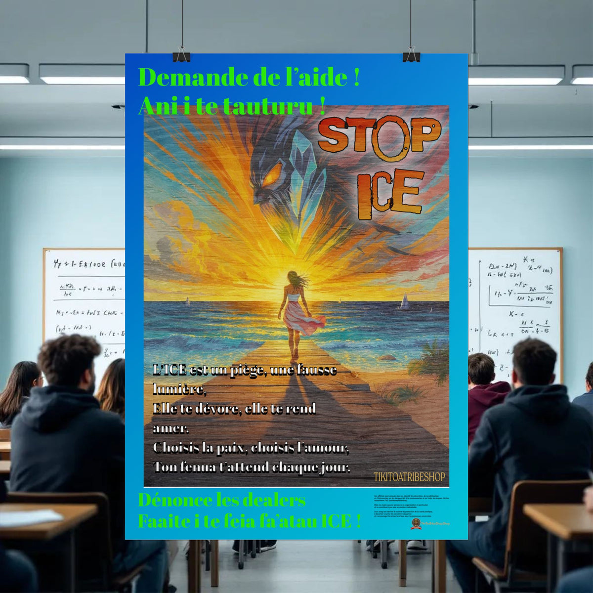 Posters Anti-ICE Polynésie – Affiches de Sensibilisation Contre la Drogue “Paruru i te ora – Brisons les chaînes de l’ICE”