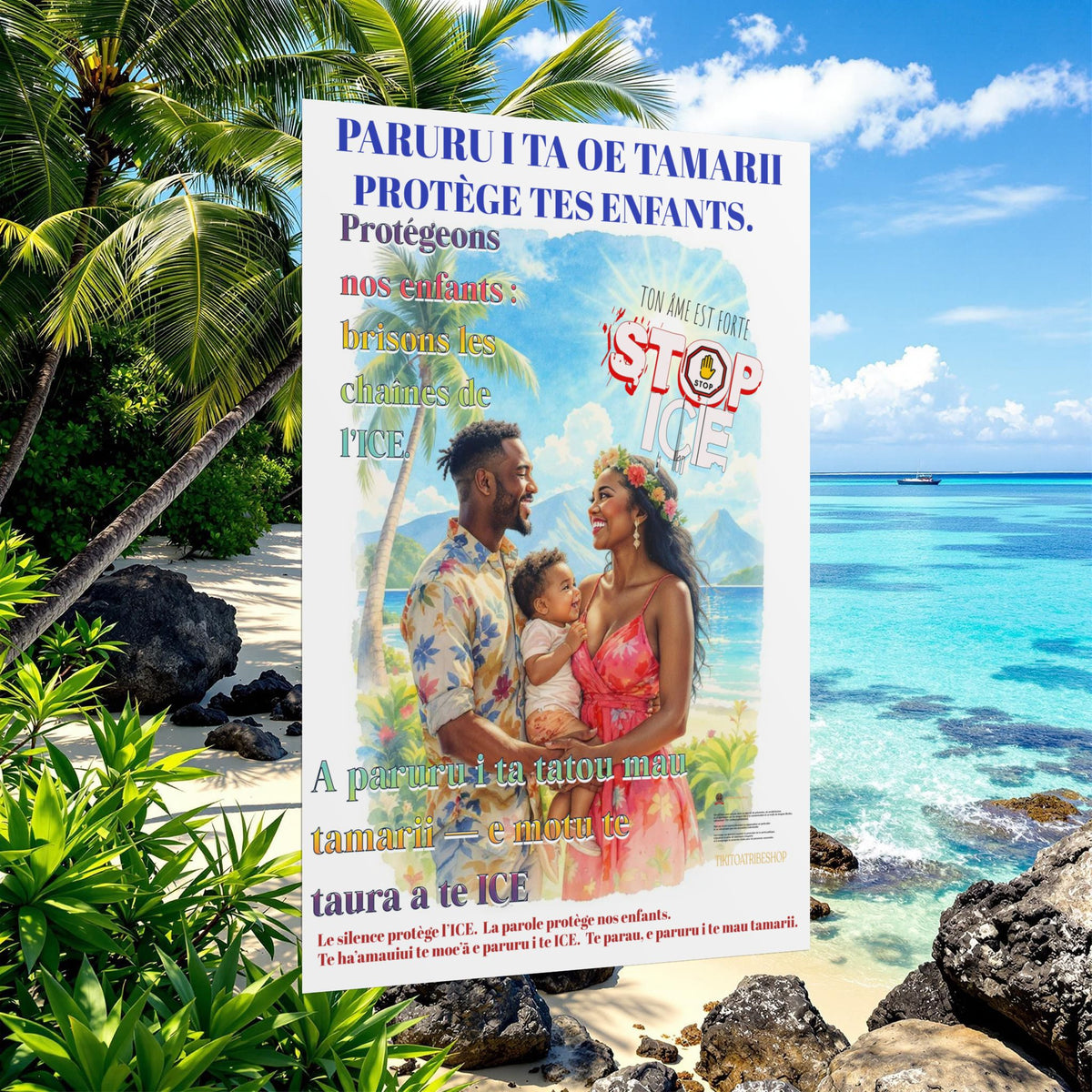 Posters Anti-ICE Polynésie – Affiches de Sensibilisation Contre la Drogue “Paruru i te ora – Brisons les chaînes de l’ICE”