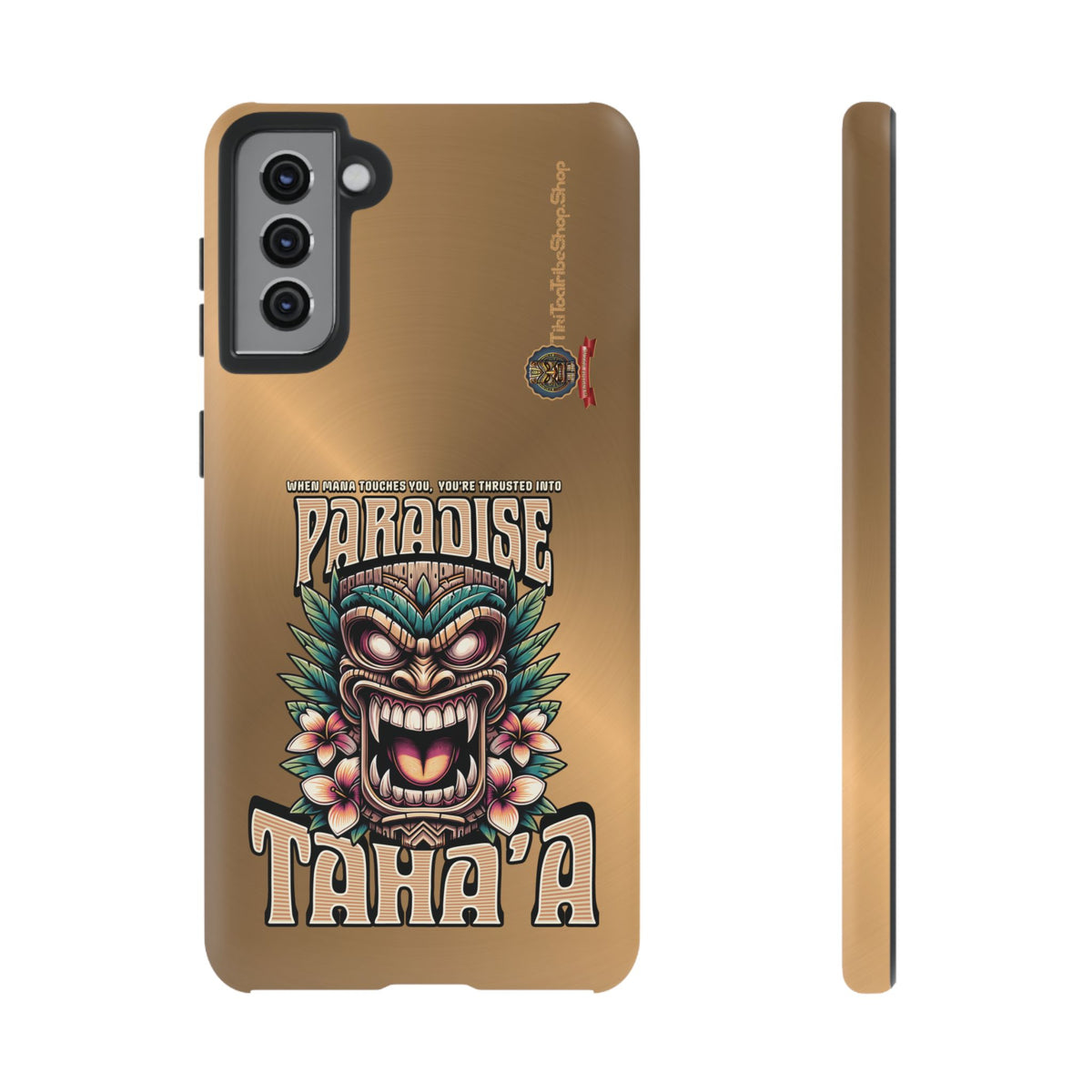 Tahaa – Coque Antichoc Premium « Tiki Féroce » | Design Tribal & Protection Maximale