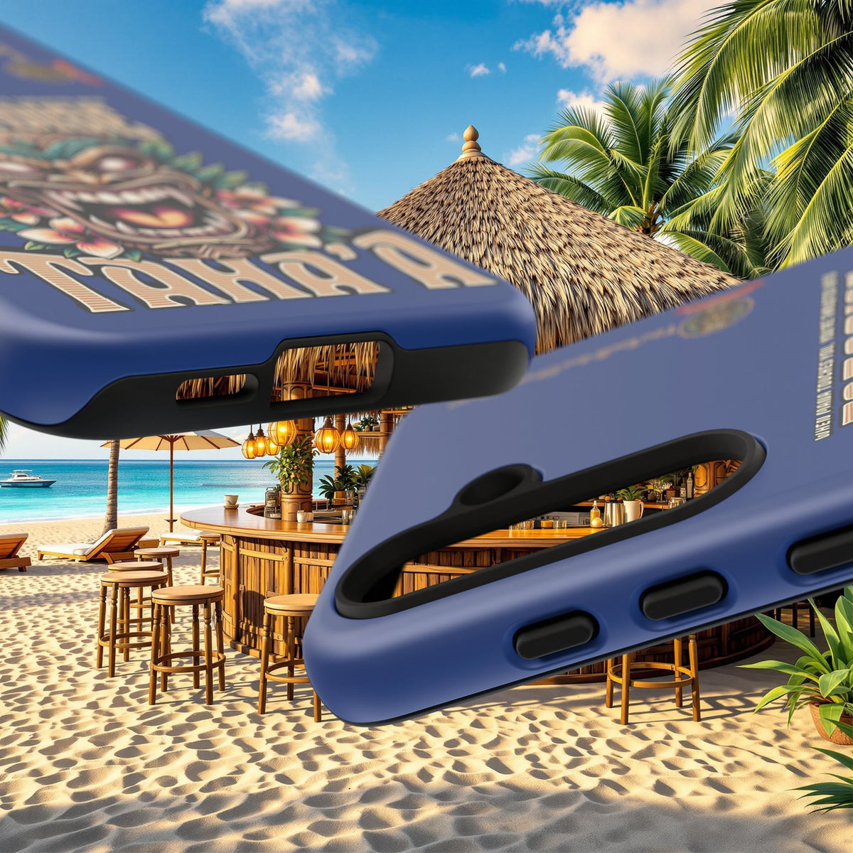 Tahaa – Coque Antichoc Premium « Tiki Féroce » | Design Tribal & Protection Maximale