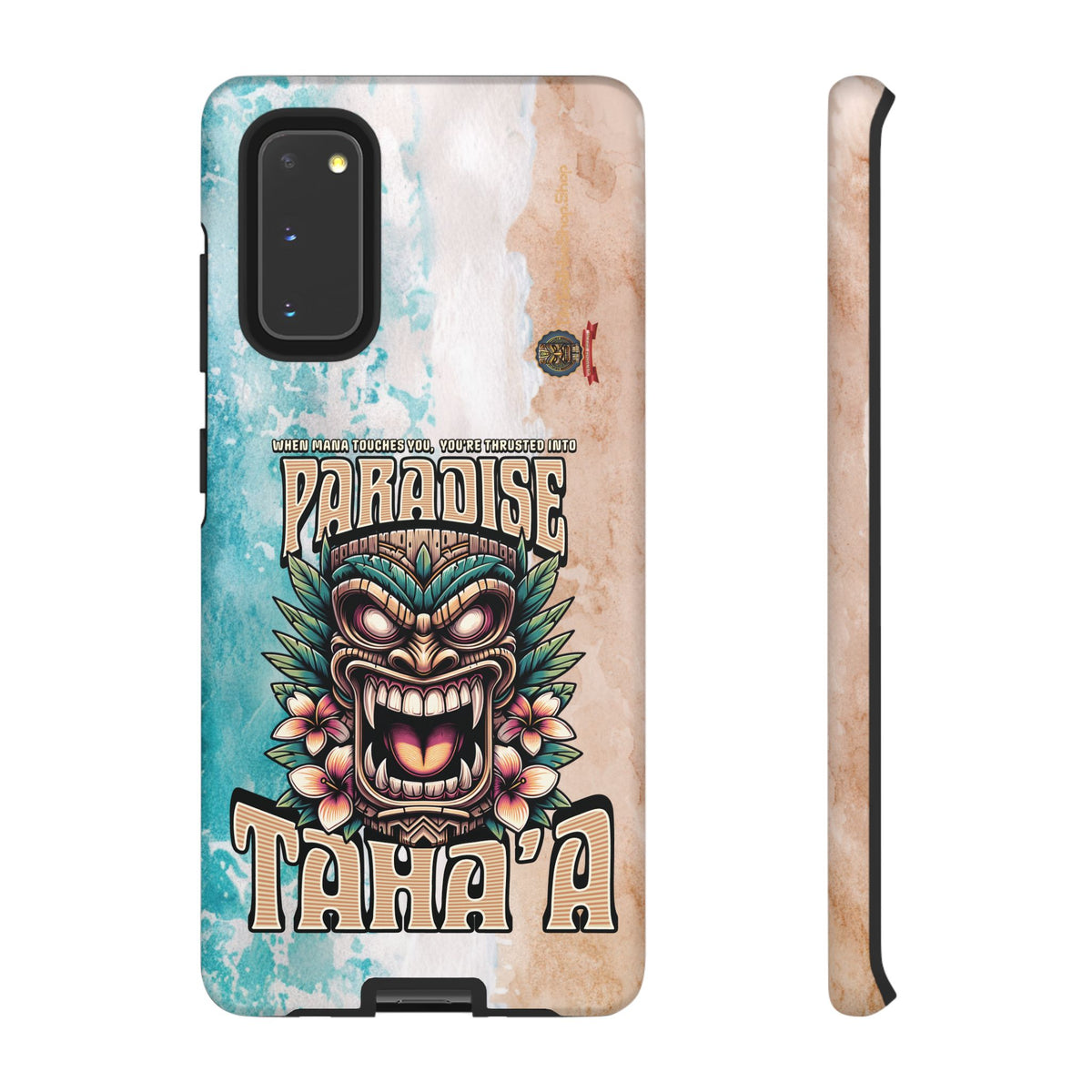 Tahaa – Coque Antichoc Premium « Tiki Féroce » | Design Tribal & Protection Maximale