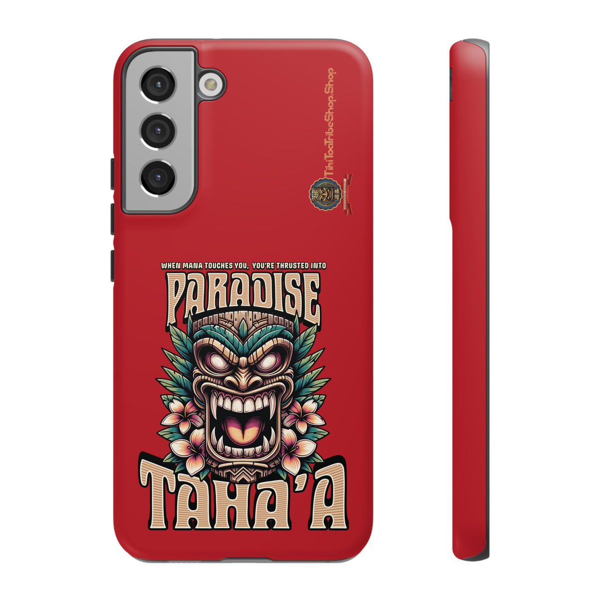 Tahaa – Coque Antichoc Premium « Tiki Féroce » | Design Tribal & Protection Maximale