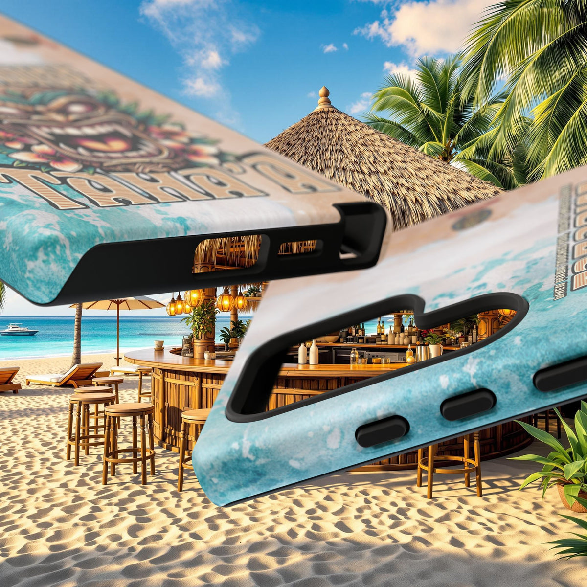 Tahaa – Coque Antichoc Premium « Tiki Féroce » | Design Tribal & Protection Maximale