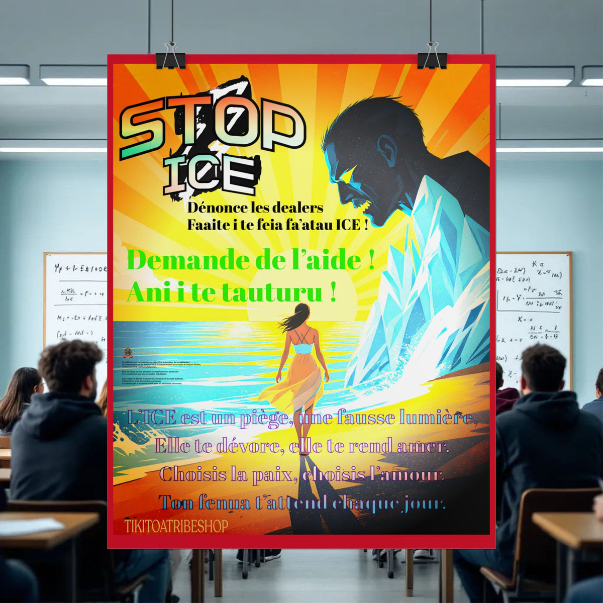 Anti-ICE Polynésie – Affiches de Sensibilisation Contre la Drogue “Paruru i te ora – Brisons les chaînes de l’ICE”