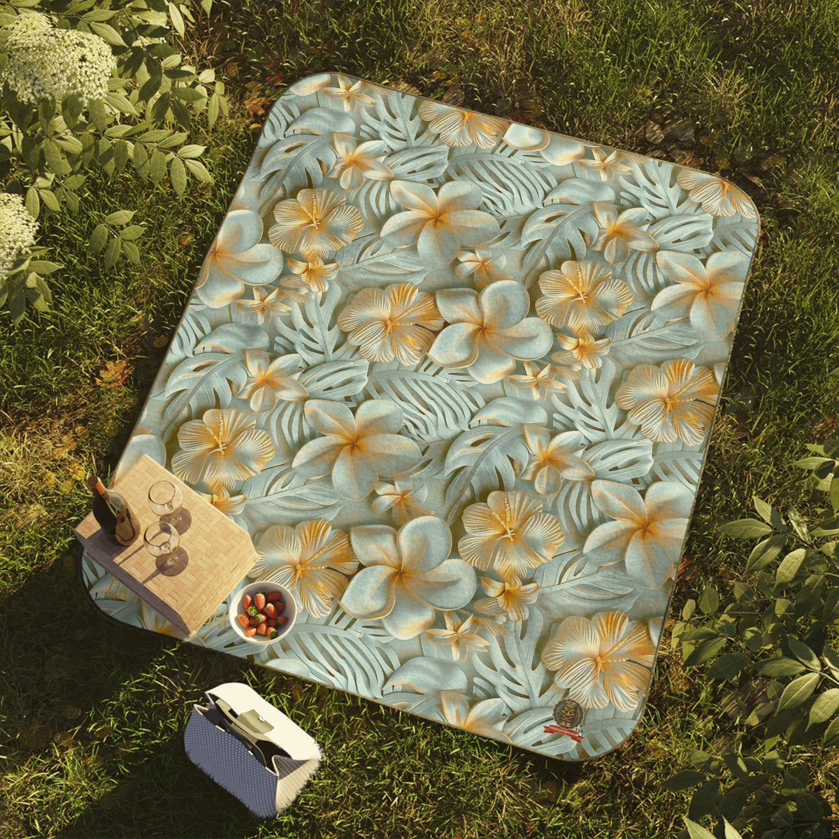 Frangipanier & Feuilles Tropicales