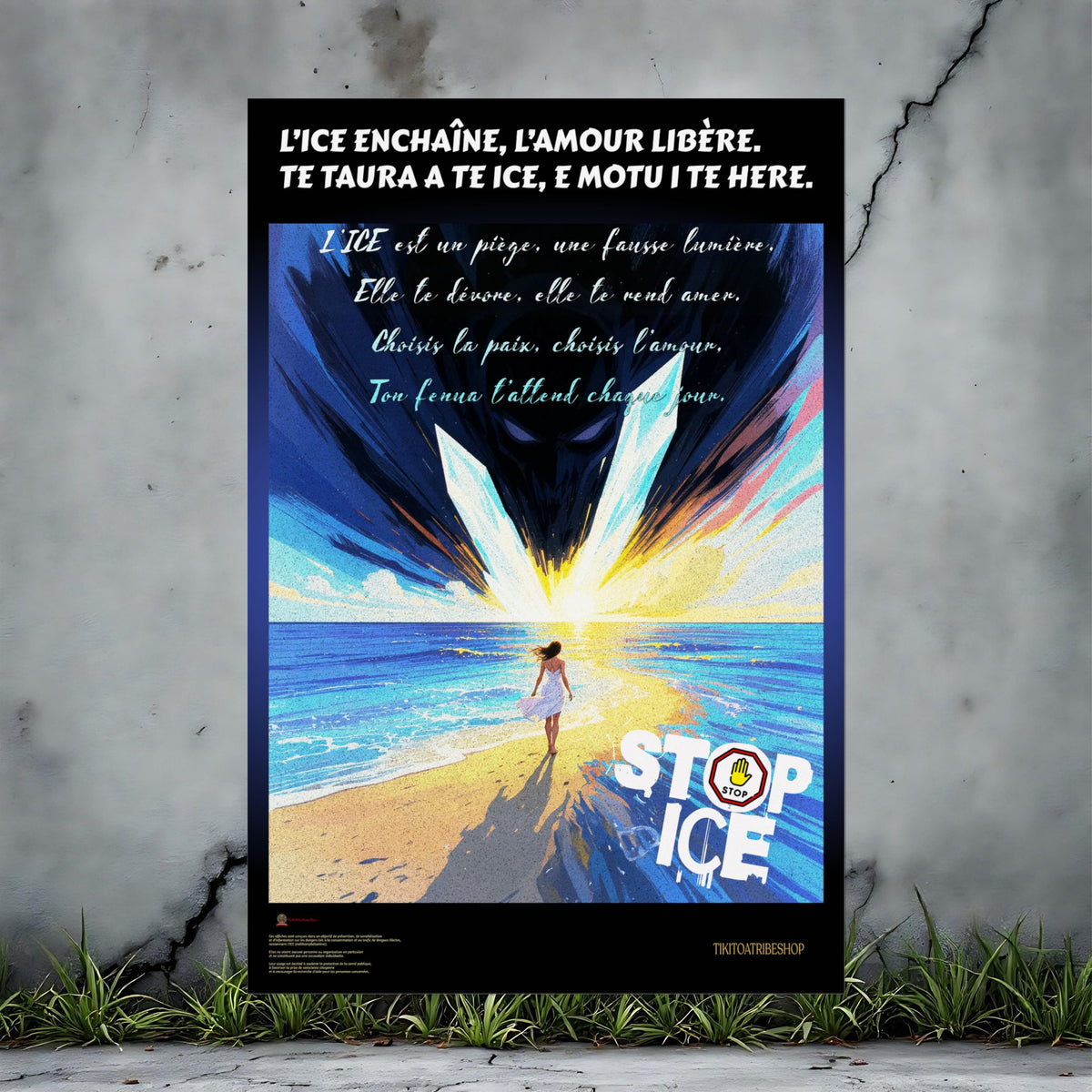 Posters Anti-ICE Polynésie – Affiches de Sensibilisation Contre la Drogue “Paruru i te ora – Brisons les chaînes de l’ICE”
