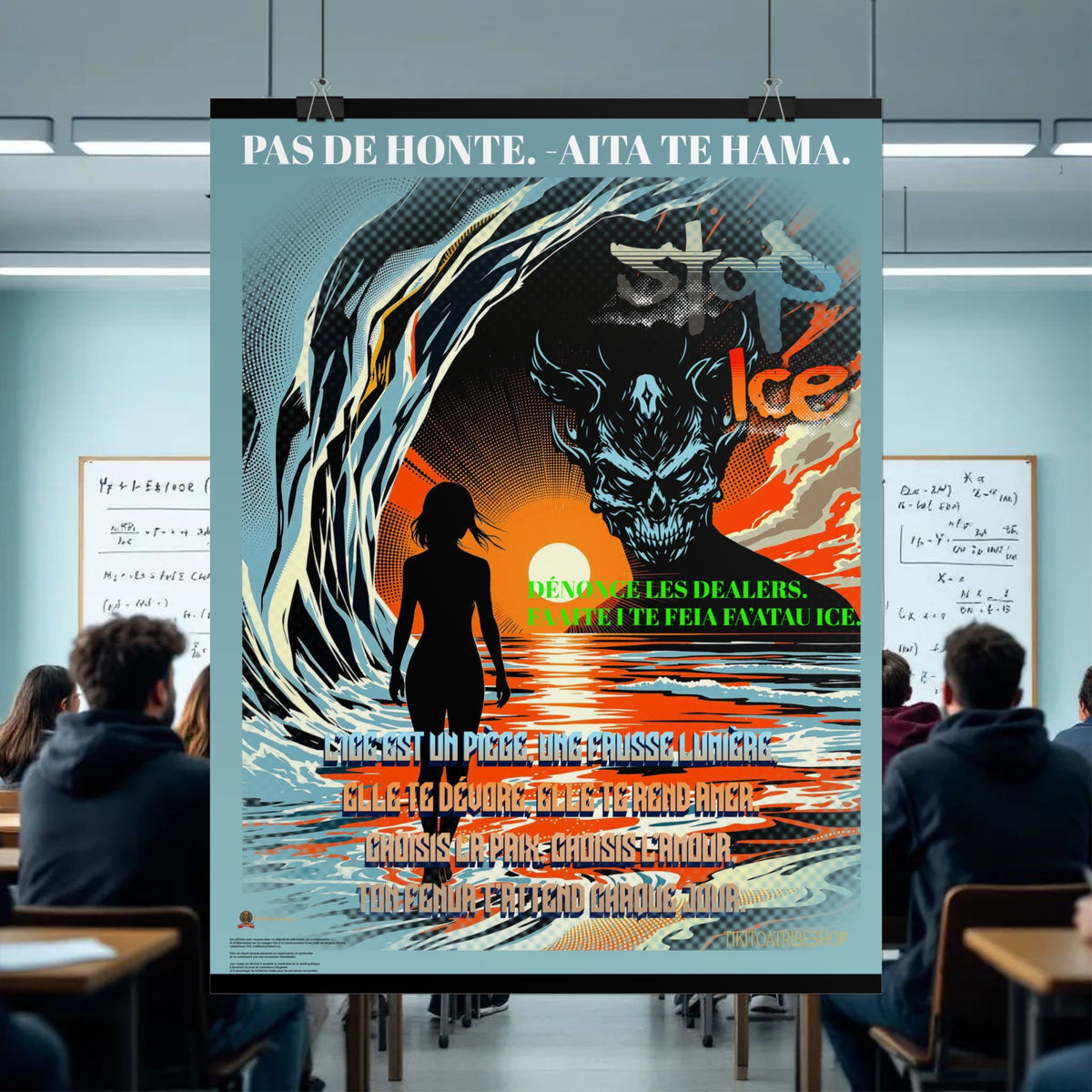Posters Anti-ICE Polynésie – Affiches de Sensibilisation Contre la Drogue “Paruru i te ora – Brisons les chaînes de l’ICE”