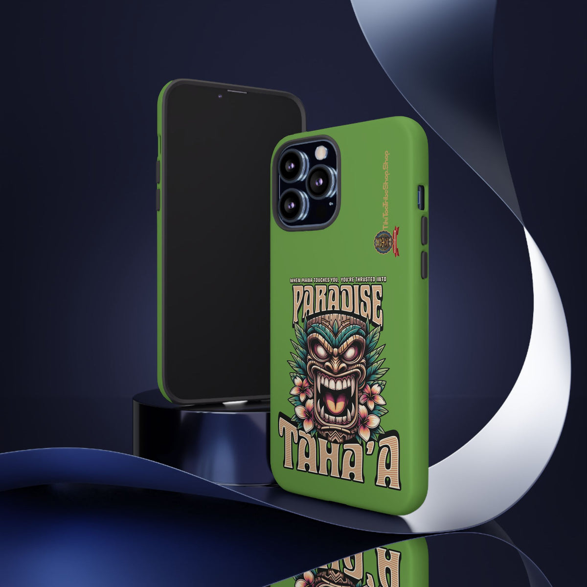 Tahaa – Coque Antichoc Premium « Tiki Féroce » | Design Tribal & Protection Maximale