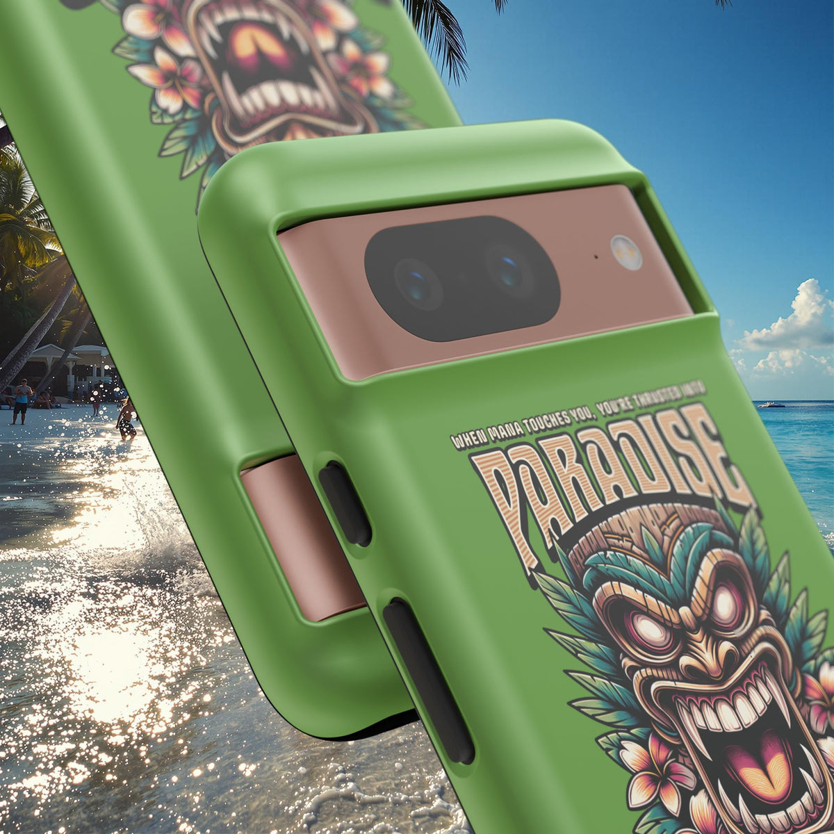 Tahaa – Coque Antichoc Premium « Tiki Féroce » | Design Tribal & Protection Maximale