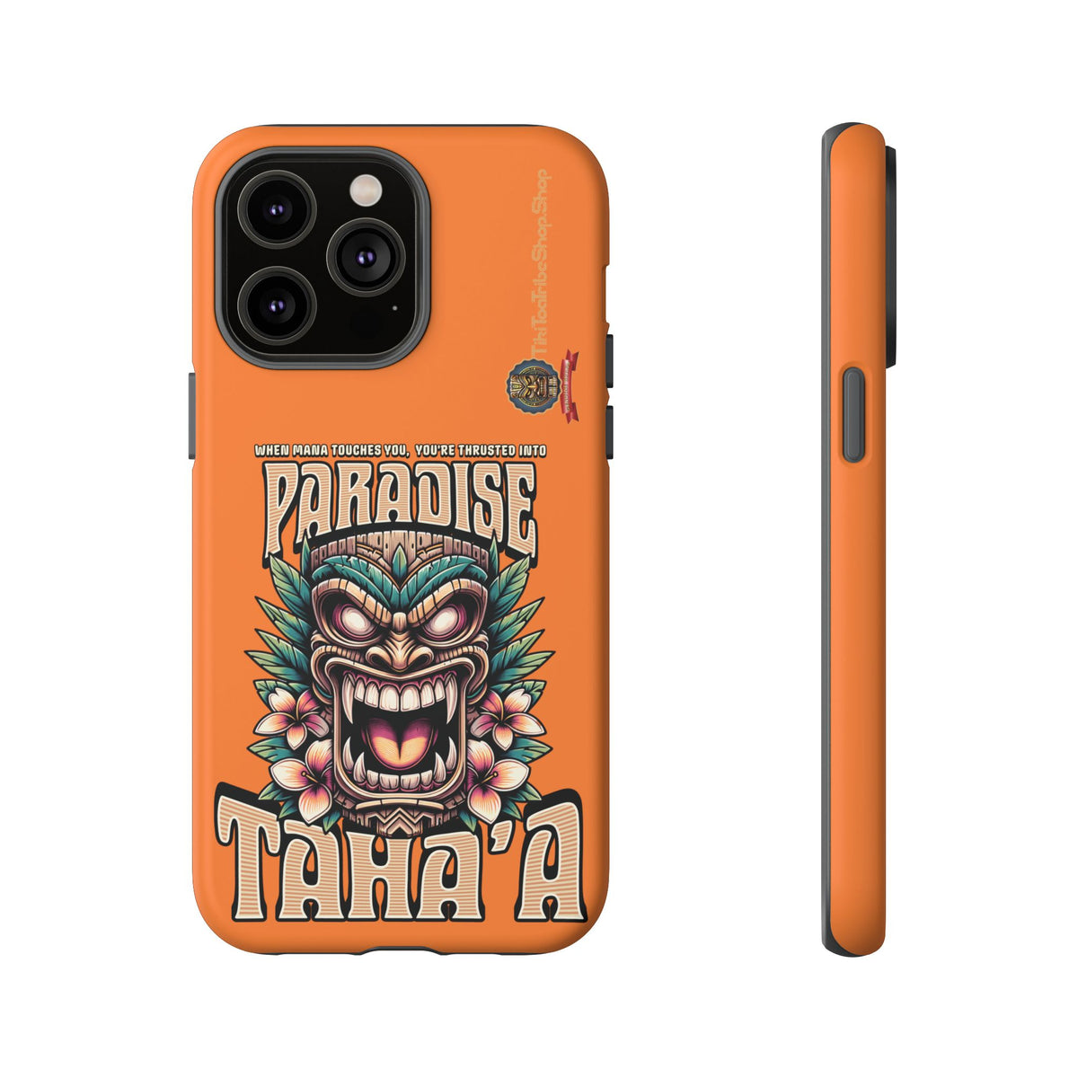 Tahaa – Coque Antichoc Premium « Tiki Féroce » | Design Tribal & Protection Maximale