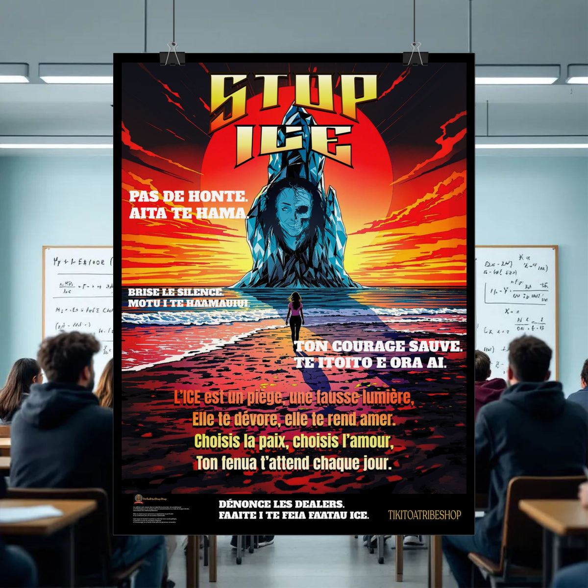Posters Anti-ICE Polynésie – Affiches de Sensibilisation Contre la Drogue “Paruru i te ora – Brisons les chaînes de l’ICE”