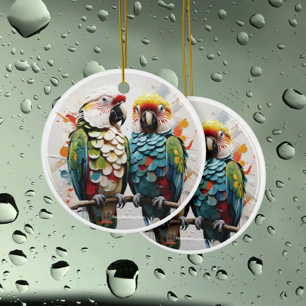 Perroquet Ornements en Céramique