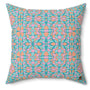 Geometric Abstract: Coral Turquoise Deco