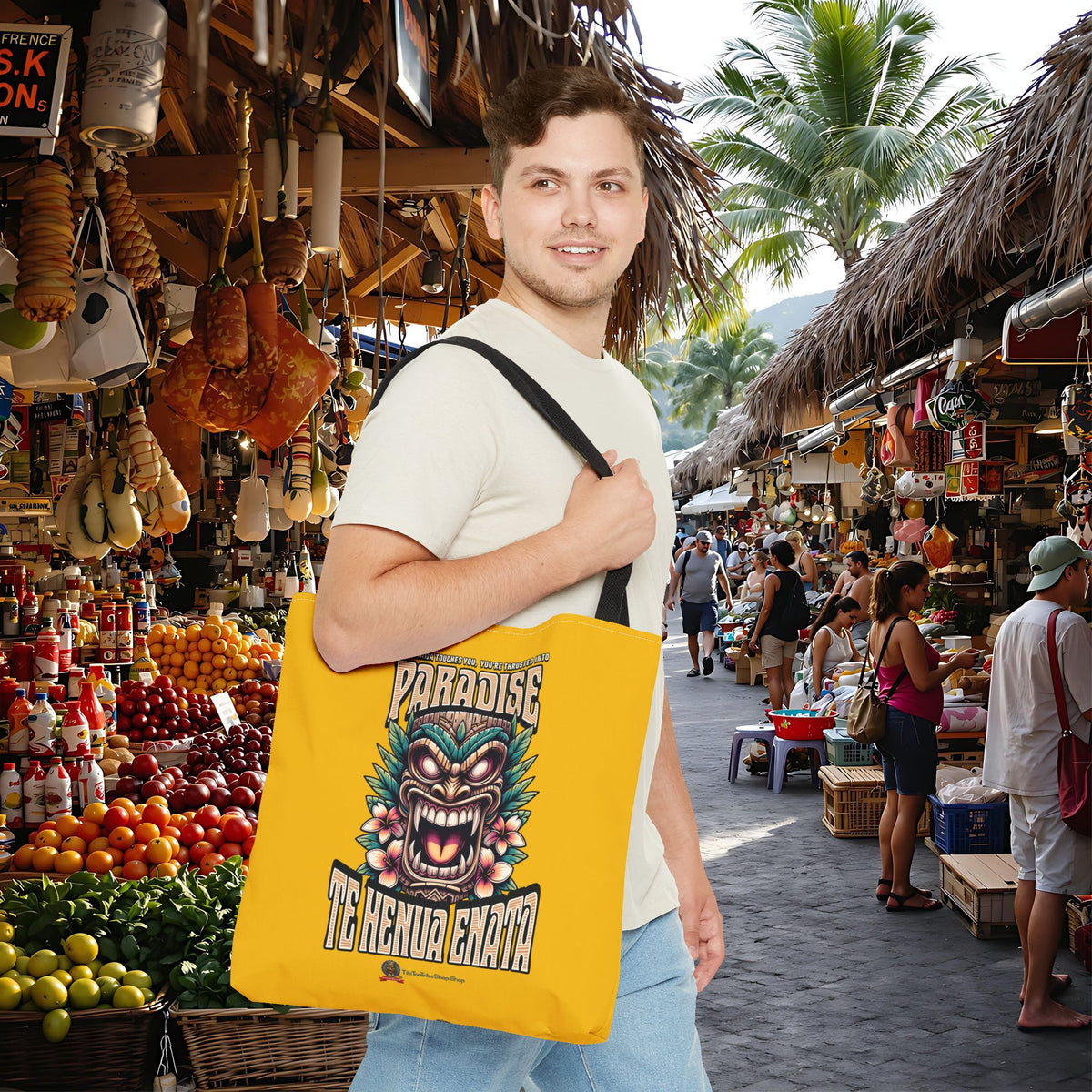 TE HENUA ENATA PARADISE Tote Bag