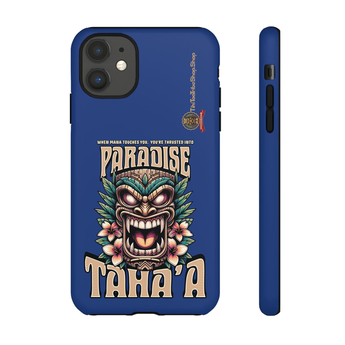 Tahaa – Coque Antichoc Premium « Tiki Féroce » | Design Tribal & Protection Maximale