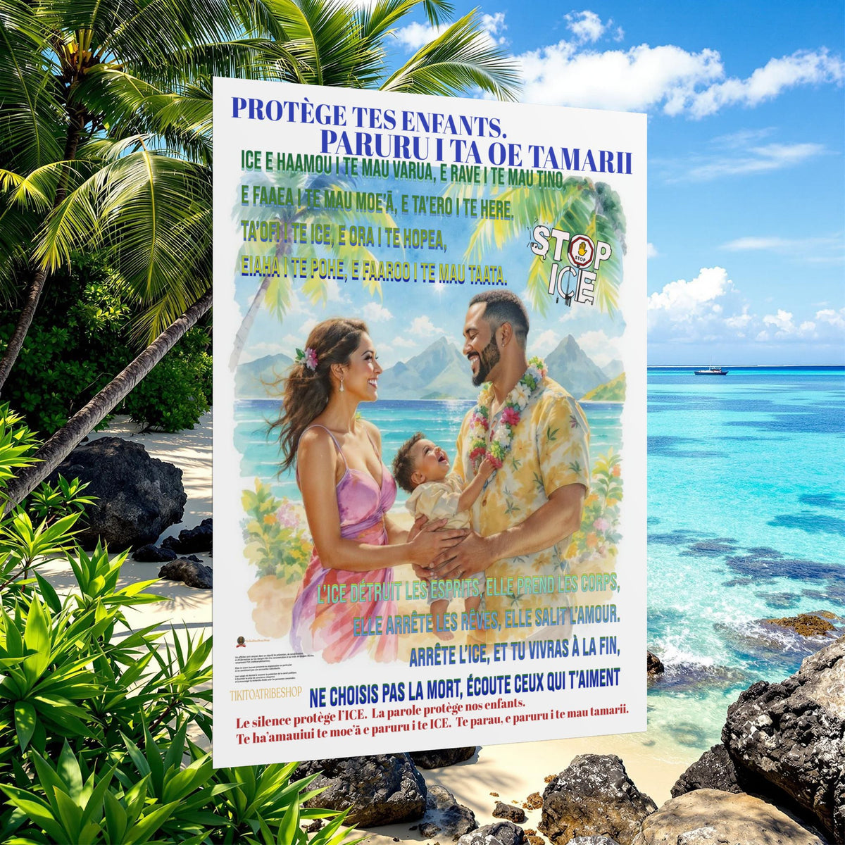 Posters Anti-ICE Polynésie – Affiches de Sensibilisation Contre la Drogue “Paruru i te ora – Brisons les chaînes de l’ICE”