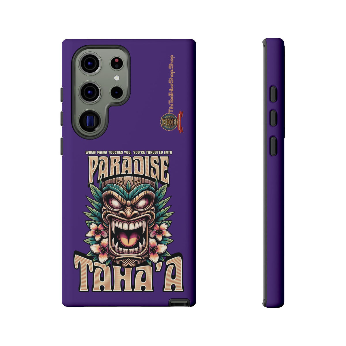 Tahaa – Coque Antichoc Premium « Tiki Féroce » | Design Tribal & Protection Maximale