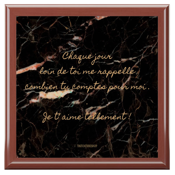 Coffret à Bijoux en bois noble avec carreaux céramique