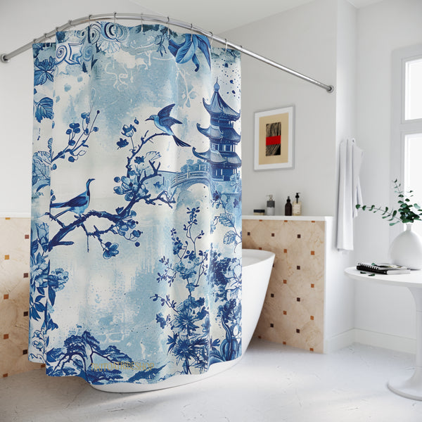 Voyage Asiatique - Motifs Traditionnels Bleu & Blanc